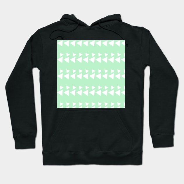 Triangles pattern Geometric design sage green Hoodie by Kirovair